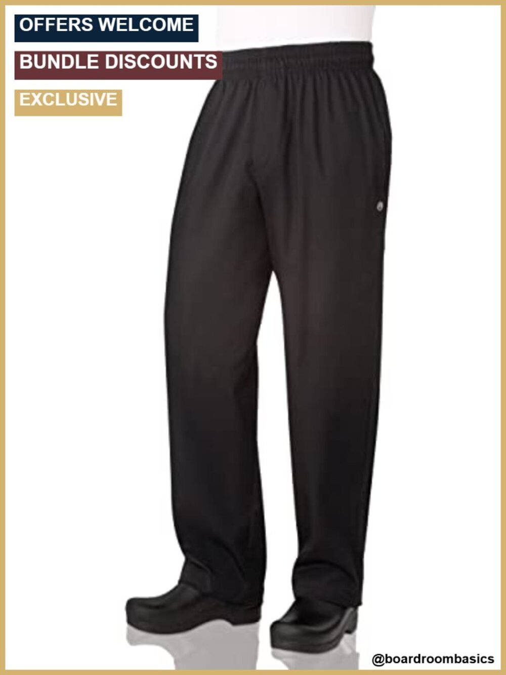 Lightweight Baggy Zip-Fly Chef Pants with Multi-Pockets